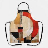 天の優雅さ：ベージュの抽象芸術探査 エプロン (正面)