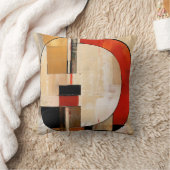 天の優雅さ：ベージュの抽象芸術探査 クッション (ブランケット)