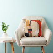 天の優雅さ：ベージュの抽象芸術探査 クッション (椅子)