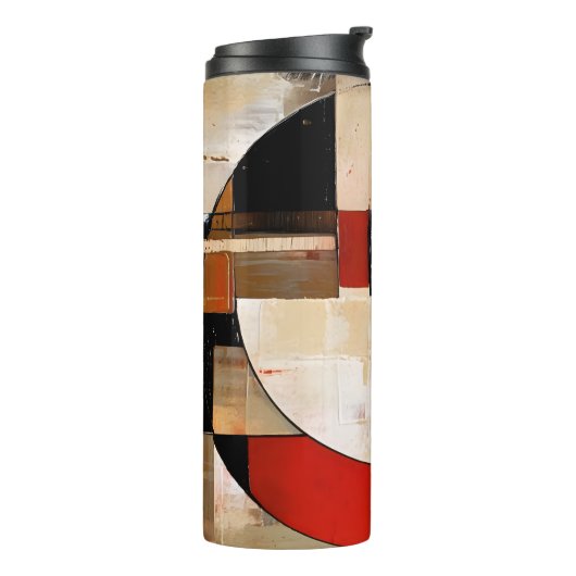 天の優雅さ:ベージュの抽象芸術探査 タンブラー (回転左)