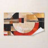 天の優雅さ：ベージュの抽象芸術探査 バスタオルセット (ハンドタオル)