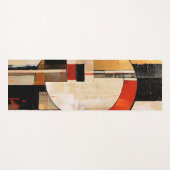 天の優雅さ：ベージュの抽象芸術探査 ヨガマット (正面(横))