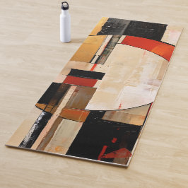 天の優雅さ：ベージュの抽象芸術探査 ヨガマット