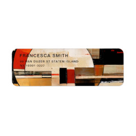 天の優雅さ：ベージュの抽象芸術探査 ラベル