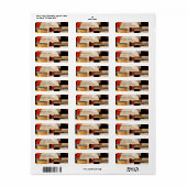 天の優雅さ：ベージュの抽象芸術探査 ラベル (フルシート)