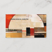 天の優雅さ:ベージュの抽象芸術探査 名刺 (裏面)