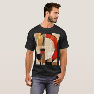 天の優雅さ:ベージュの抽象芸術探査 Tシャツ
