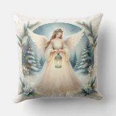 天の冬の天使　希望のランタン クッション (裏面)