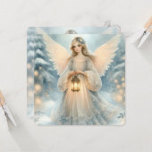 天の冬の天使　慈悲のランタン カード (正面/裏面インサイチュ)