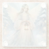 天の冬の天使 慈悲のランタン ガラスコースター (裏面)