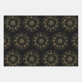 天の包み紙(太陽、月、〔占星術の〕十二宮図) ラッピングペーパーシート (正面2)