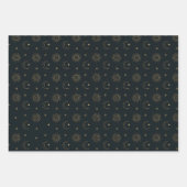 天の包み紙(太陽、月、〔占星術の〕十二宮図) ラッピングペーパーシート (正面)