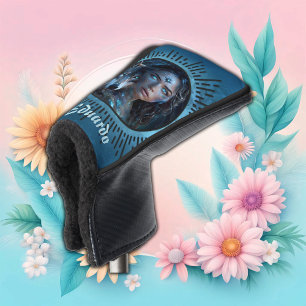 天の同盟オオカミと美しい女性 ゴルフヘッドカバー