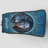 天の同盟オオカミと美しい女性 ゴルフヘッドカバー (正面)