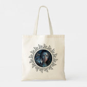 天の同盟オオカミと美しい女性 トートバッグ (裏面)