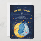 天の喜び：月の赤ちゃんシャワー上 招待状 (裏面)