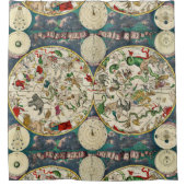 天の地図のシャワー シャワーカーテン (正面)