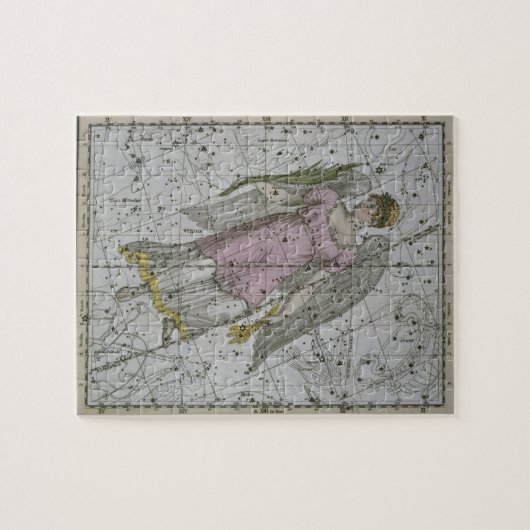 「天の地図書」からの《星座》乙女座、パブ。 1822年に(col ジグソーパズル (横)