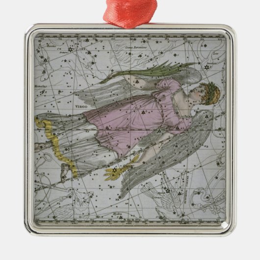 「天の地図書」からの《星座》乙女座、パブ。 1822年に(col メタルオーナメント (正面)