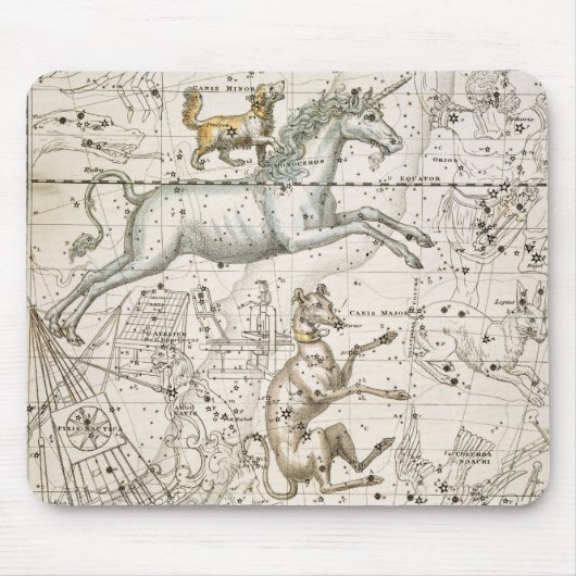 「天の地図書」からのMonoceros、パブ。 1822年に マウスパッド (正面)