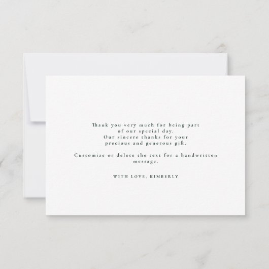 天の夜の星エレガントありがとう サンキューカード (裏面)