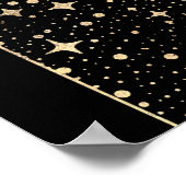 天の夜の星結婚の歓迎サイン ポスター (角)