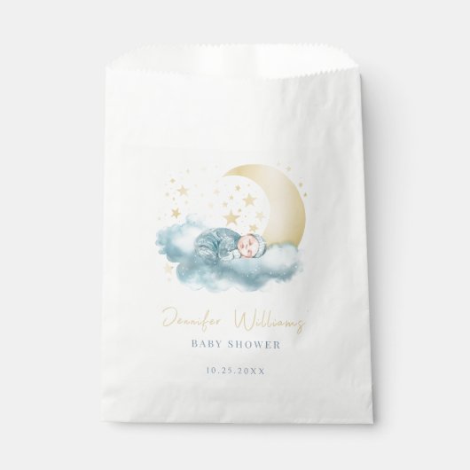 天の夜の赤ちゃんシャワーキャンディーの好意バッグ フェイバーバッグ (正面)