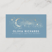 天の夜スタームーンダスティブルー神秘的 名刺 (正面)