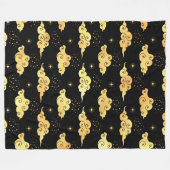 天の夜空 フリースブランケット (正面(横))