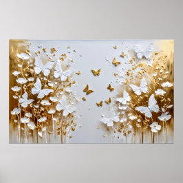 天の夢のような花と蝶#3 ポスター