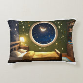 「天の夢：月と星の枕」 アクセントクッション (正面)