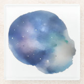 天の夢：水彩探査 ガラスコースター (正面)