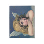 天の天使が空の雲の上で空想する ノートパッド (回転)