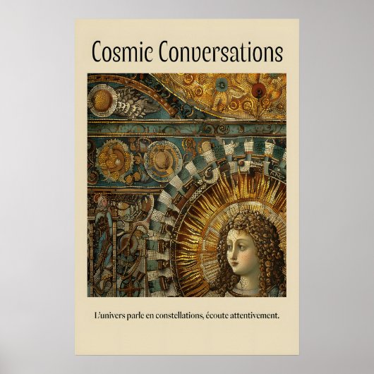 天の天使のルネサンス モザイクアートプリント ポスター (正面)