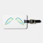 天の天使の翼と星きらめく ラゲッジタグ (正面横)