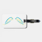 天の天使の翼と星きらめく ラゲッジタグ (裏面横)