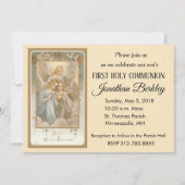 天の天使ファーストホーリーコミュニオン招待状 招待状 (正面)