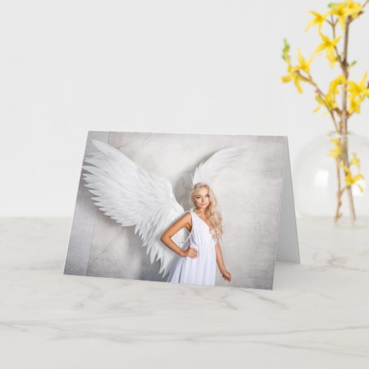 天の天使 カード (黄色い花)