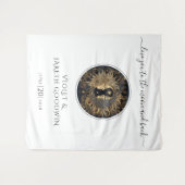 天の太陽と月のウェディングタペストリー タペストリー (正面(横))