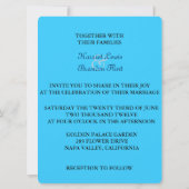 天の太陽と月の結婚抽象芸術夫婦 招待状 (裏面)