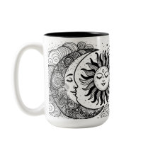 天の太陽の月と星のカスタム着色