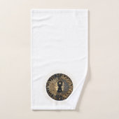 天の太陽の月のパーソナライズされた星 バスタオルセット (ハンドタオル)