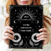 天の太陽の月の星のカスタム プランナー手帳