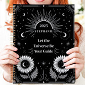 天の太陽の月の星のカスタム プランナー手帳