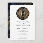 天の太陽の月結婚星 招待状 (正面/裏面)