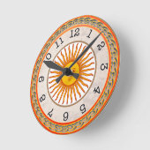 天の太陽丸型壁掛け時計 ラウンド壁時計 (傾斜)