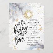 天の太陽、月、星結婚の 招待状 (正面/裏面)