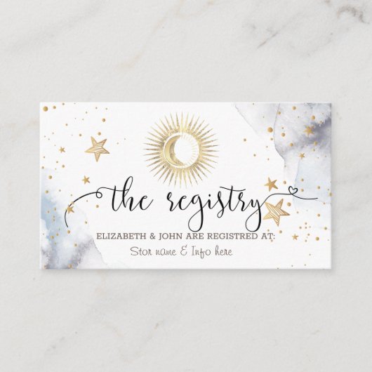 天の太陽、月、星 エンクロージャーカード