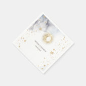 天の太陽、月、星 スタンダードカクテルナプキン (角)