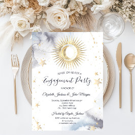 天の太陽、月、星 招待状